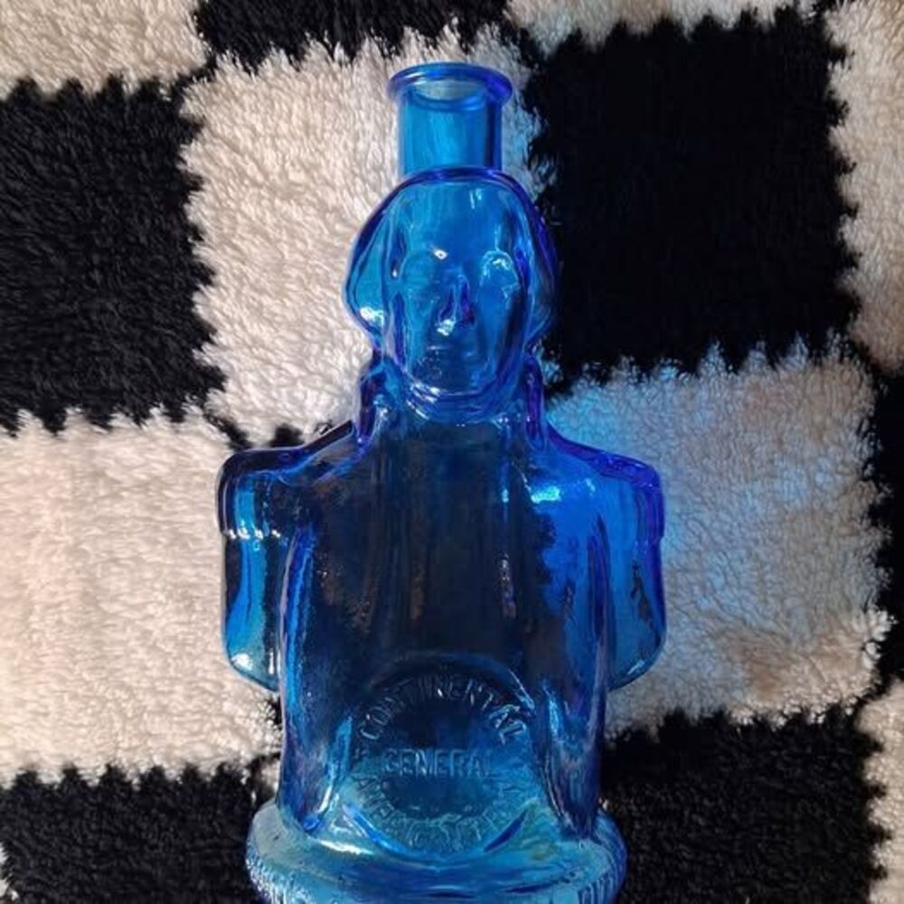 Vintage Cobalt Blue George Washington Bicentennial Bottle